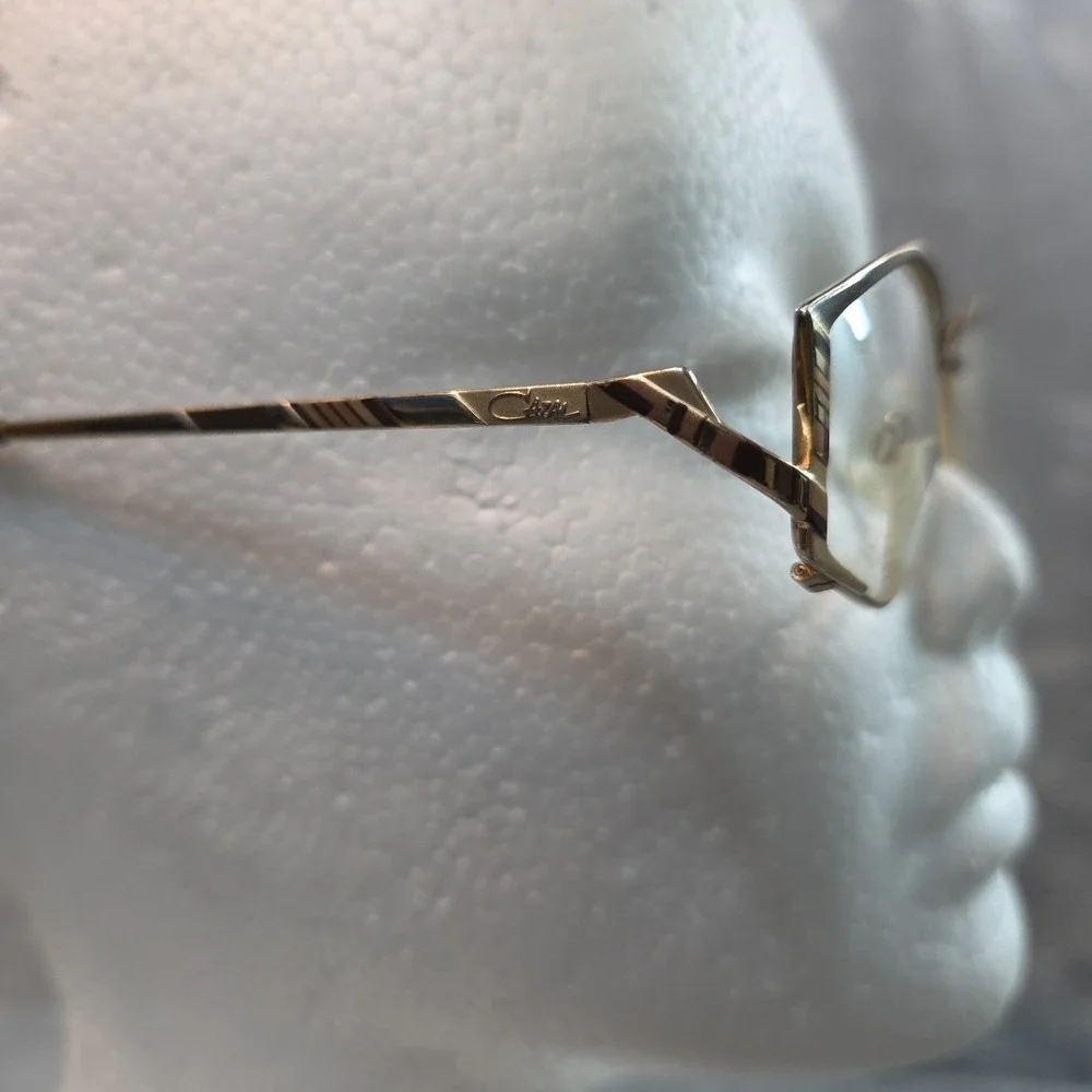 Cazal Mod.456 Col.341 Eyeglasses Gold Black Full Rim Frames 53-15-135‎ Women's